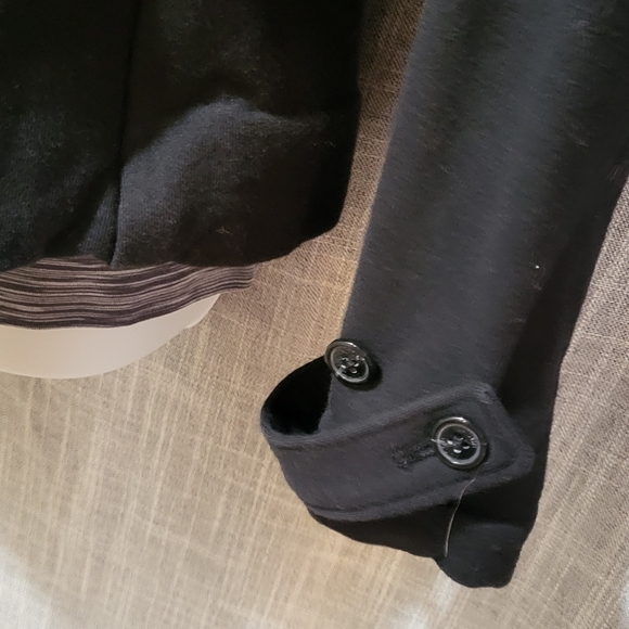 Gothic military jacket womens sz  M safari style pockets with black buttons - Picture 9 of 13